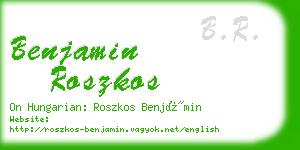 benjamin roszkos business card